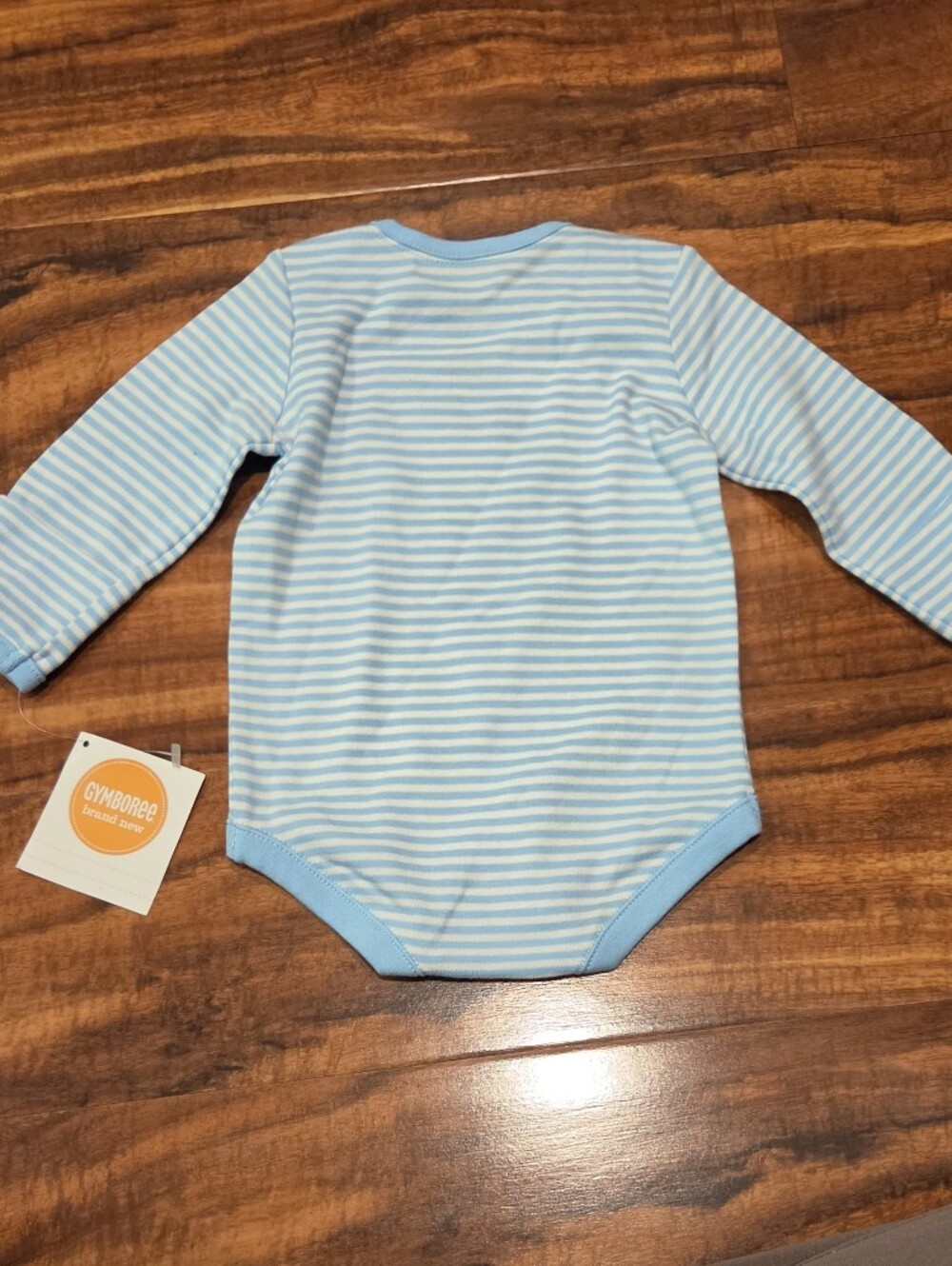 Gymboree NWT 0-3 Month Blue Hooded Sweatshirt, Pants, Striped Bodysuit & Booties - Picture 7 of 15